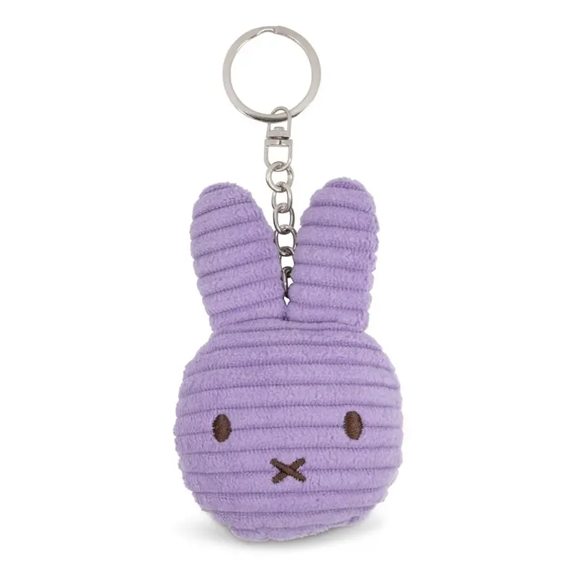 Miffy Flat Keychain ECO Corduroy Lilac - 10cm