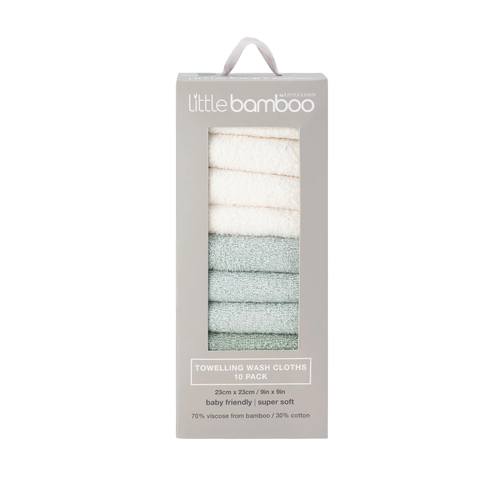 Towelling Wash Cloth 10 pack - Bay Leaf