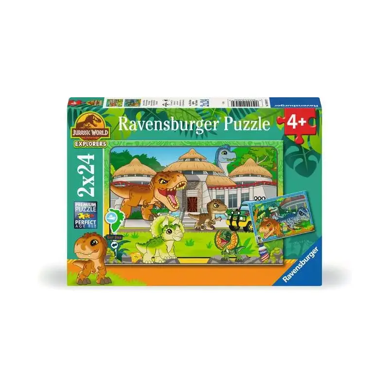 2 x 24 pc Puzzle -Jurassic World Explorers Living the Wild Life