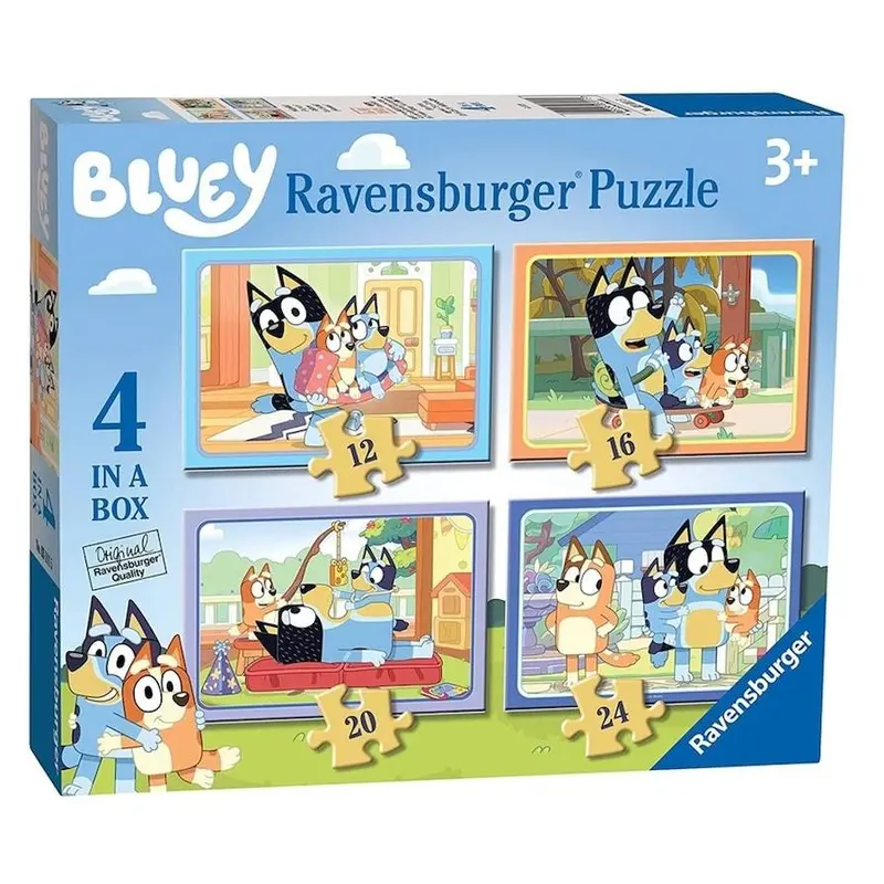 4 in a Box Puzzle - Bluey & Family