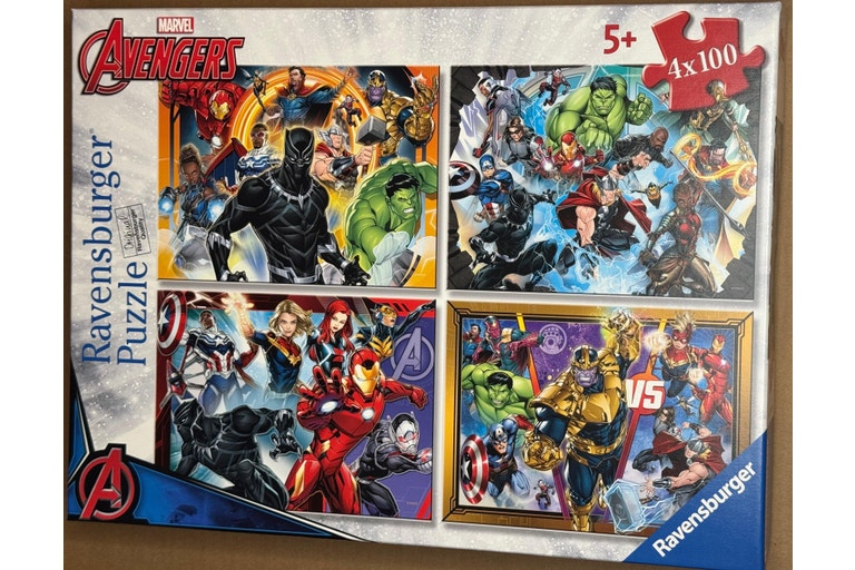 4 in a Box Puzzle - Earth's Mightiest Super Heroes
