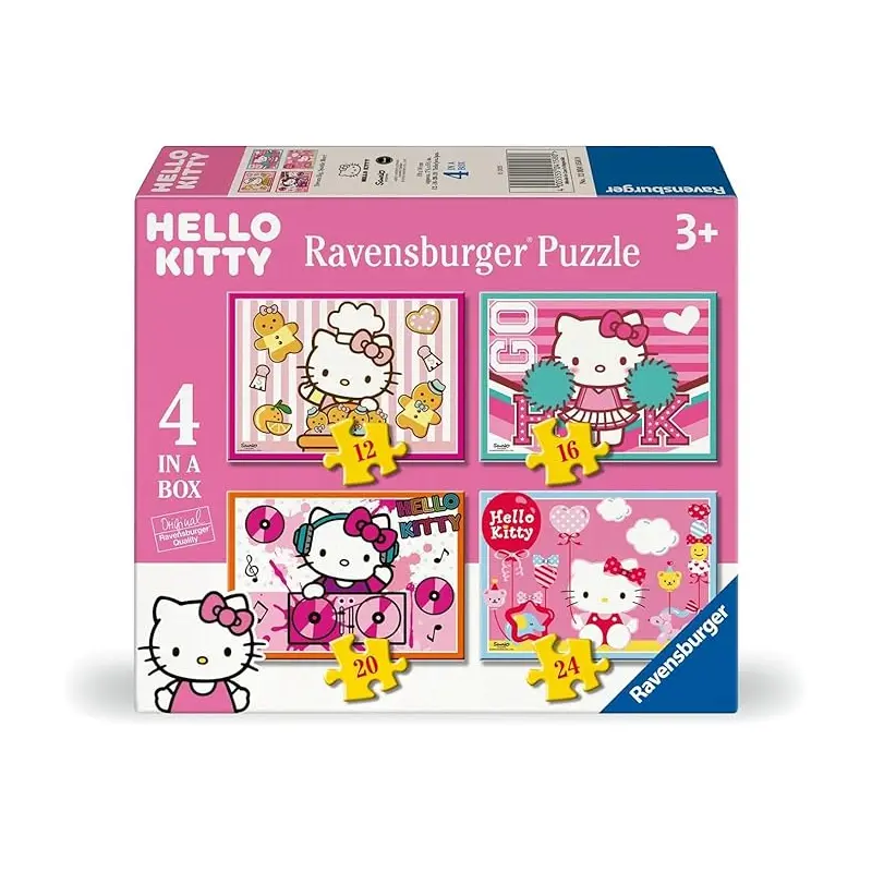4 in a Box Puzzle - Hello Kitty