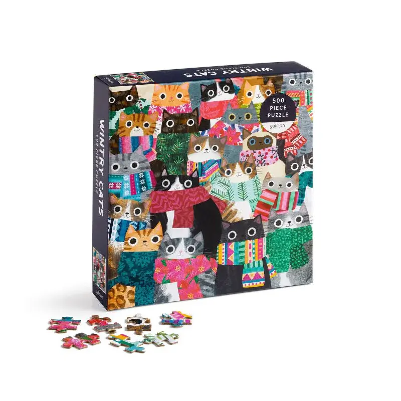 500pc Puzzle - Wintry Cats