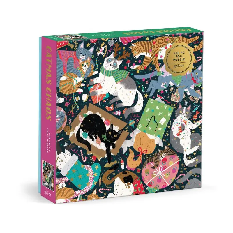 500pcFoil Puzzle - Catmas Chaos