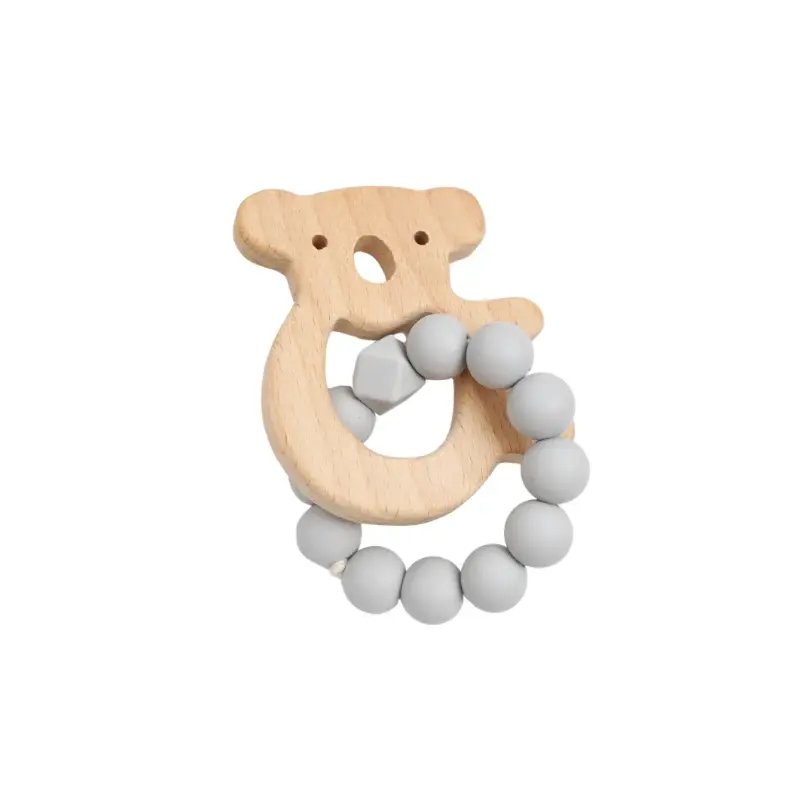 Beechwood Teether Koala Cloud Grey