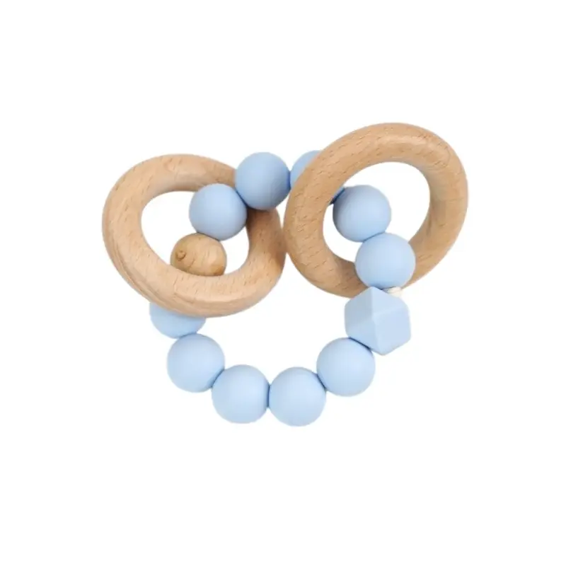 Beechwood Teething Rings Baby Blue