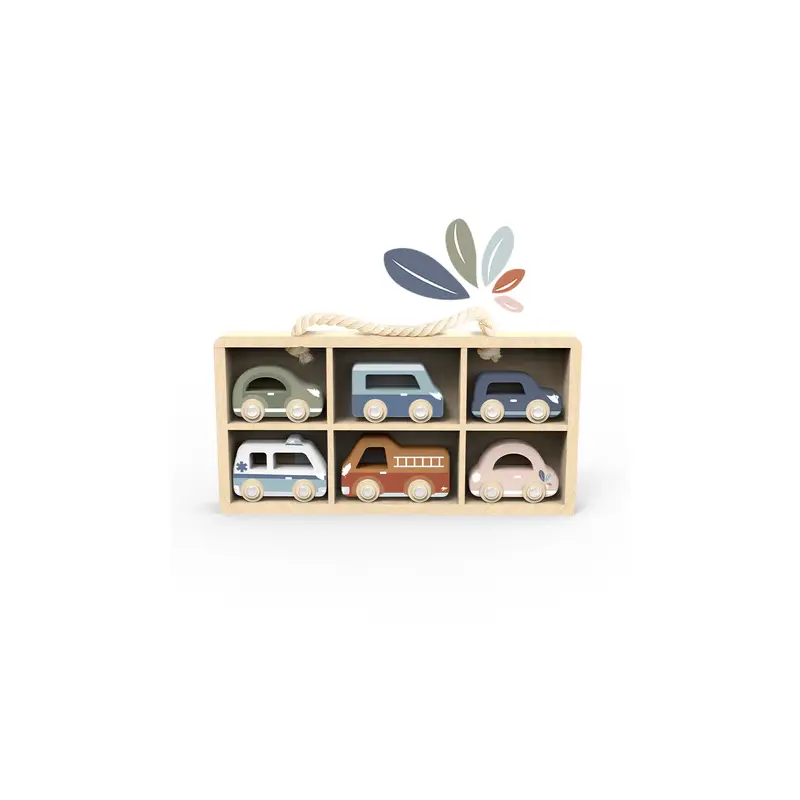 Car Display Case - with 6 vehicles