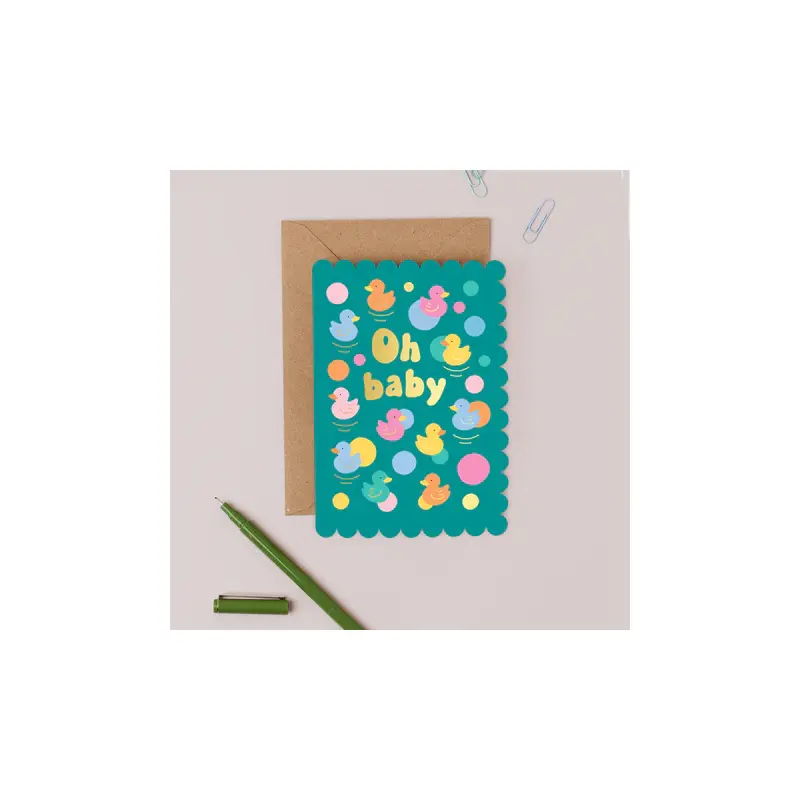 Oh Baby Rubber Duck Baby Card