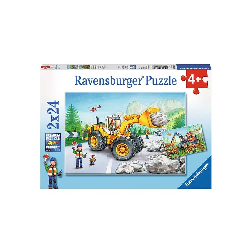 2 x 24 pc Puzzle - Diggers at Work