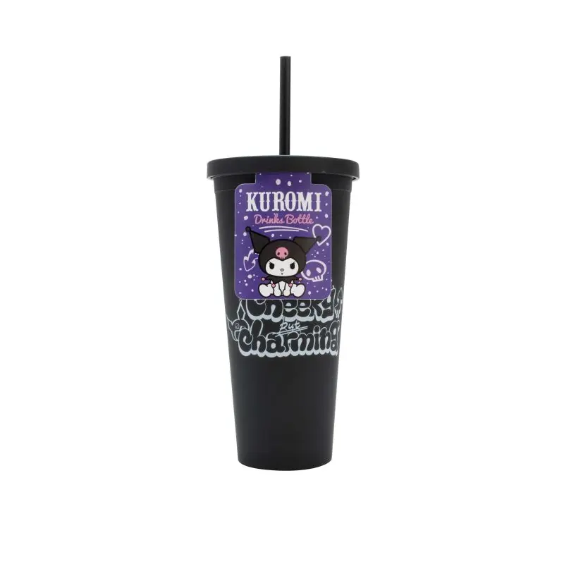Kuromi Cup With Straw
