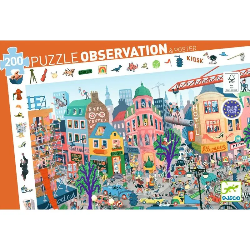 The City - 200 pc Puzzle Observation & Poster