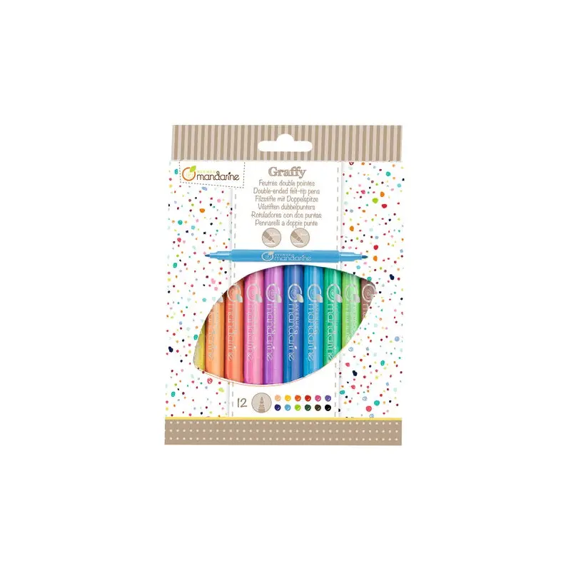 Felt-tip Pens - Double-ended 12pk