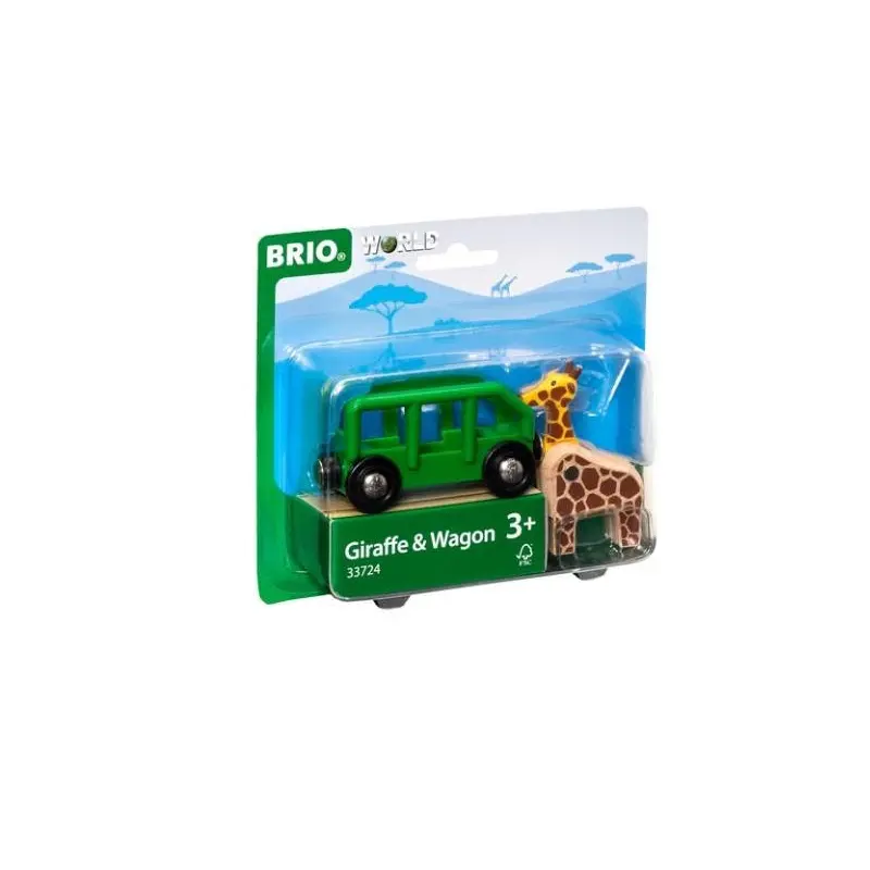 Giraffe and wagon 33724