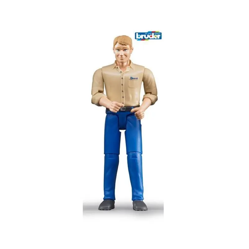 Bworld Man, light skin in Blue Jeans