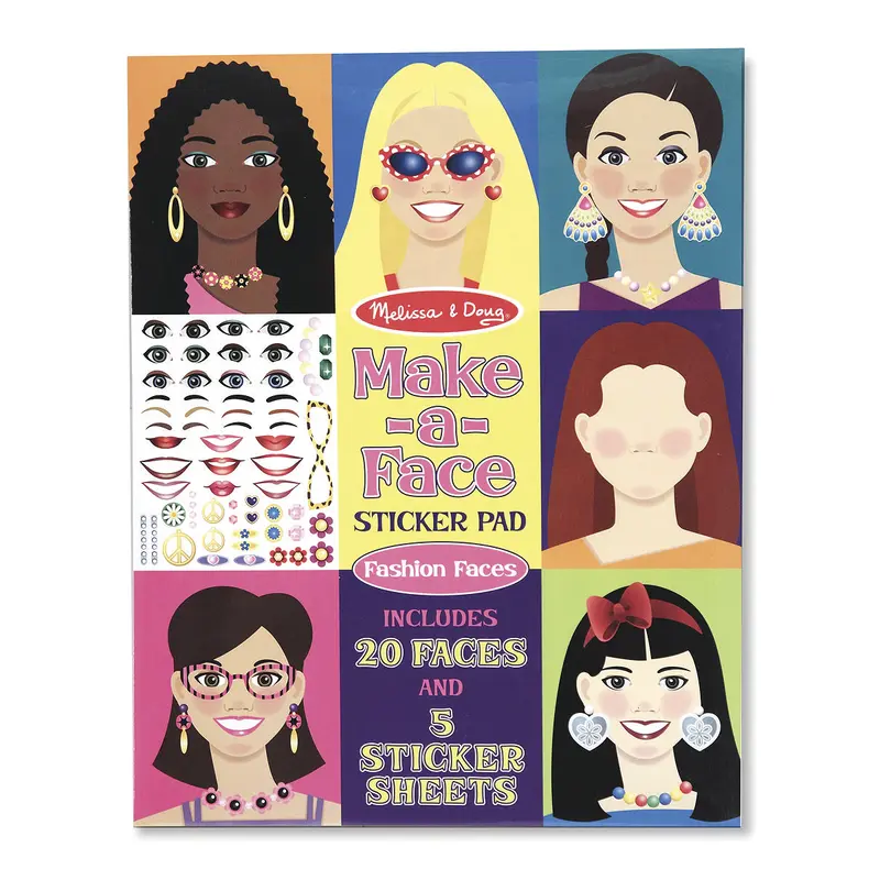 Make-a-Face Sticker Pad - Fashion Faces