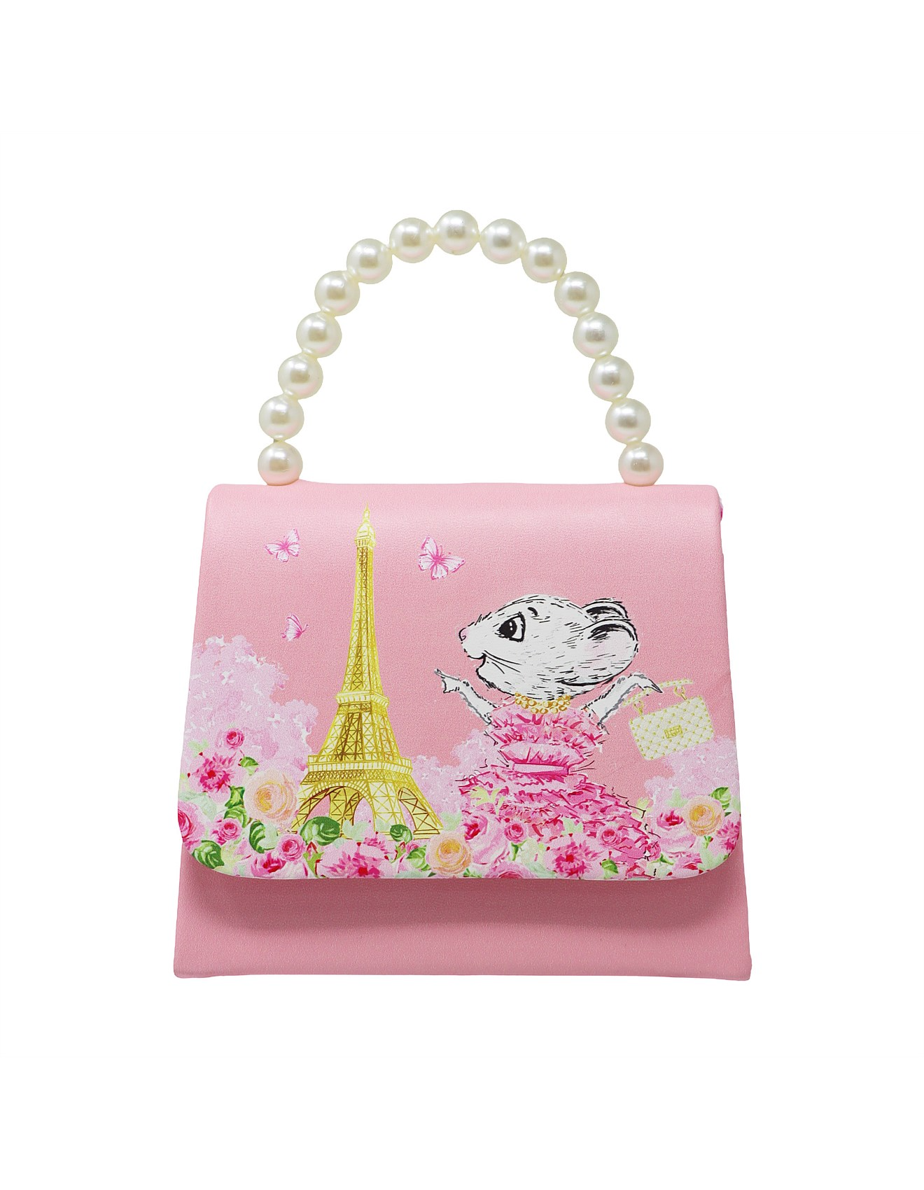 Claris the Chicest Mouse in Paris Handbag with Pearl Handle