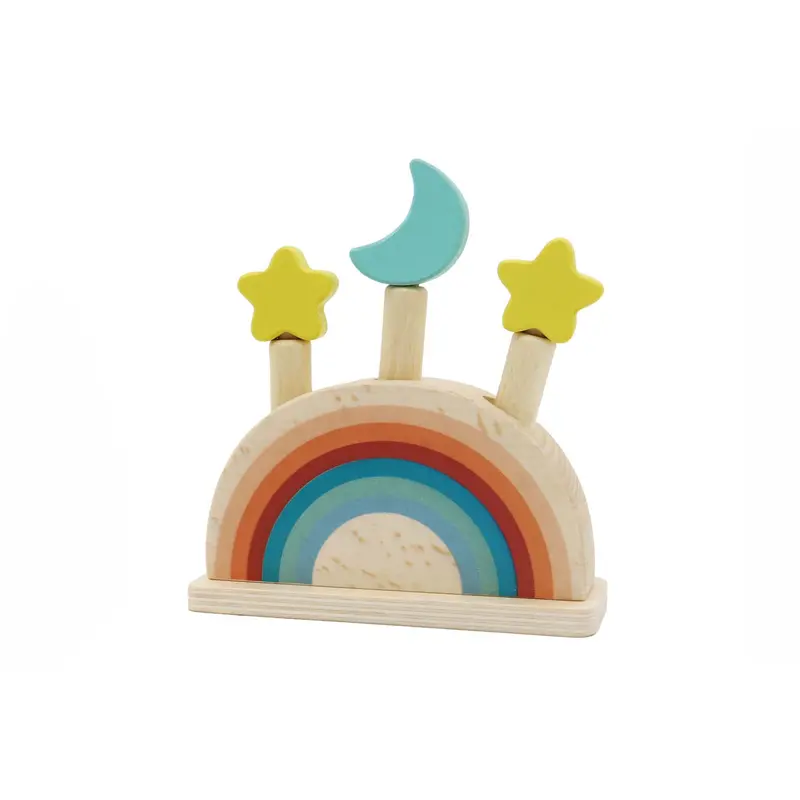 Wooden Rainbow Pop Up Toy
