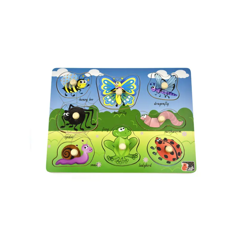 2 In 1 Insects & Their Homes Peg Puzzle