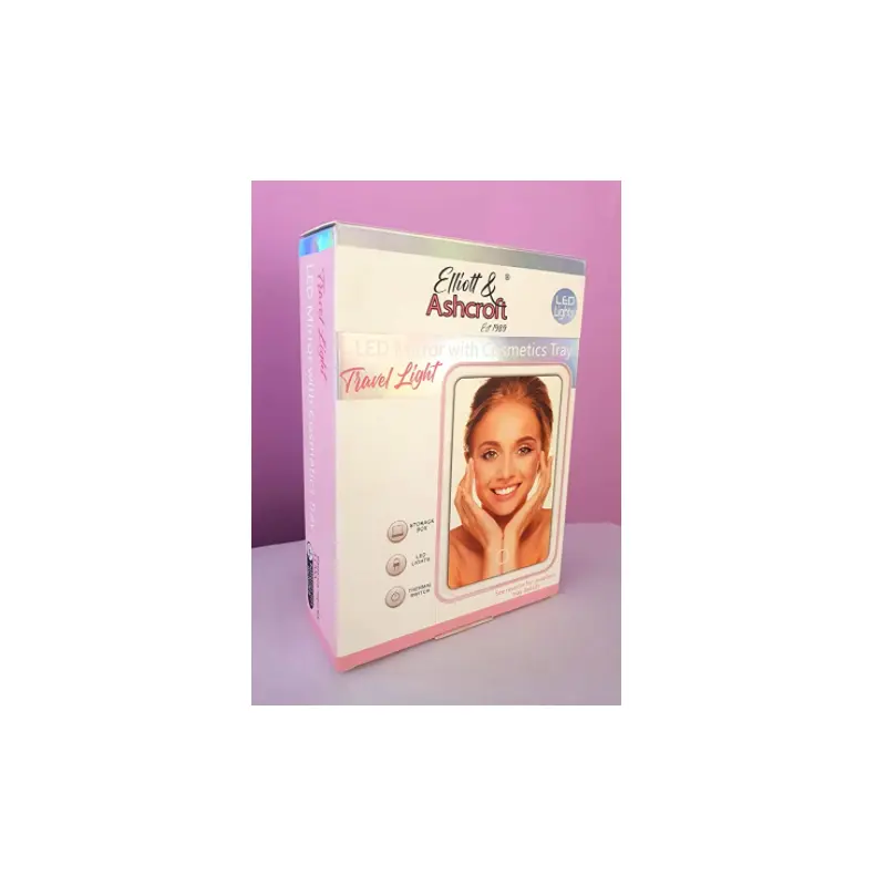 LED Mirror with Cosmetic Tray & Travel Light