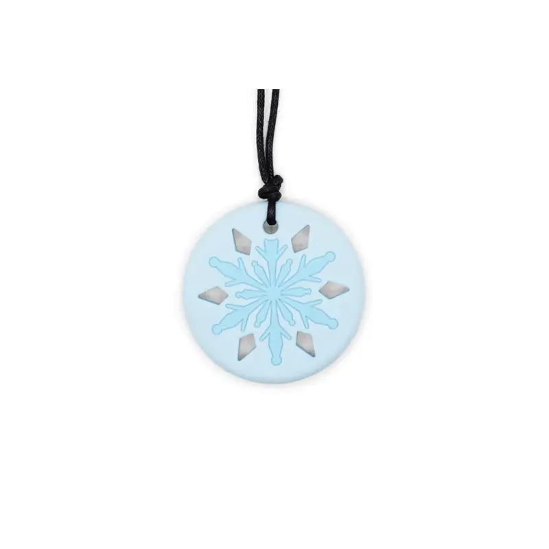 Silicone Pendant - Snowflake White