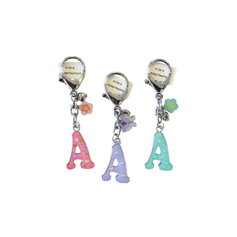Glitter Letter Keyring