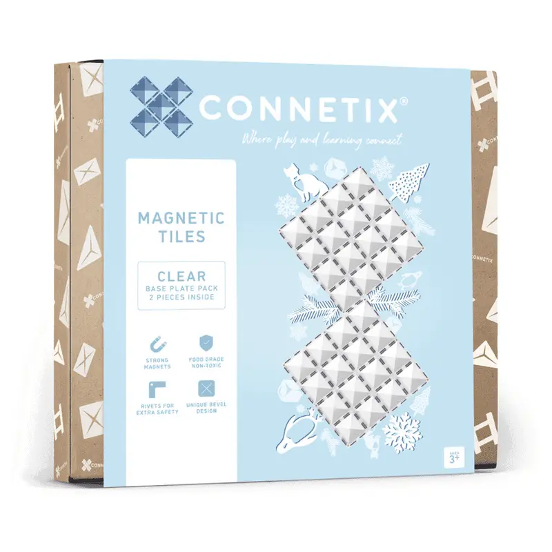 Connetix Clear Base Plate Pack (2 pc)