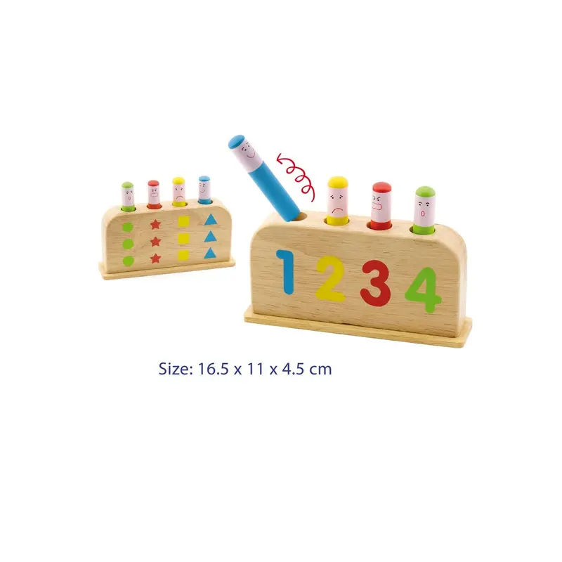 Pop Up Toy with Shapes Numbers and Faces