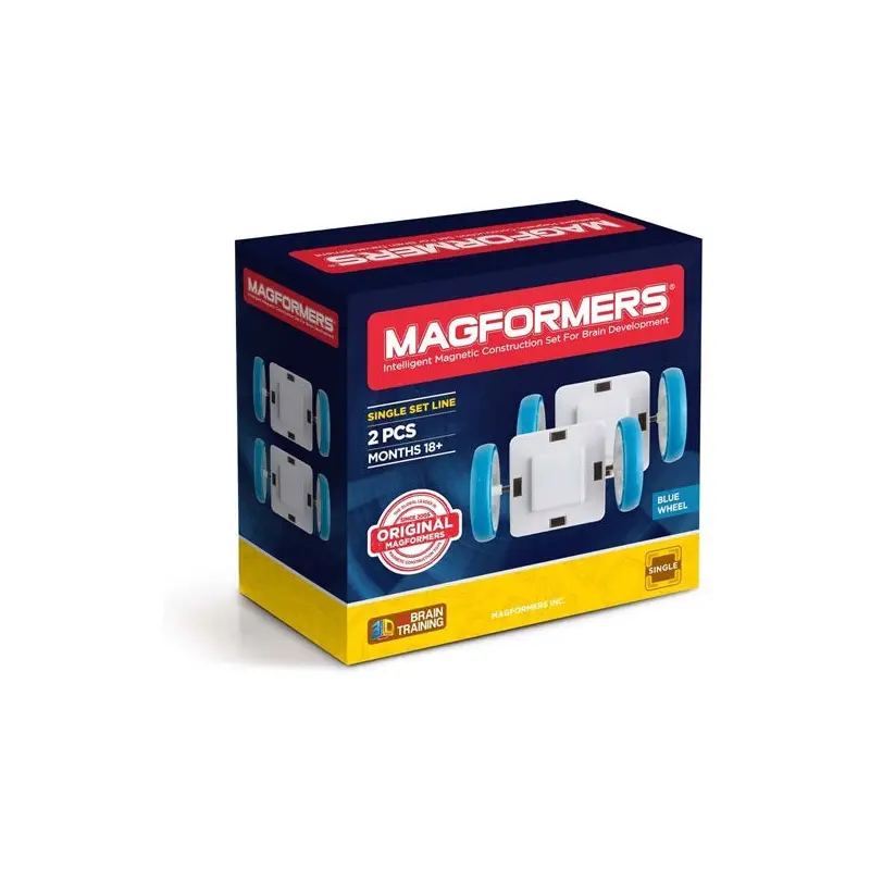 Magformers Single Set Line 2 pc Wheel pk - Blue