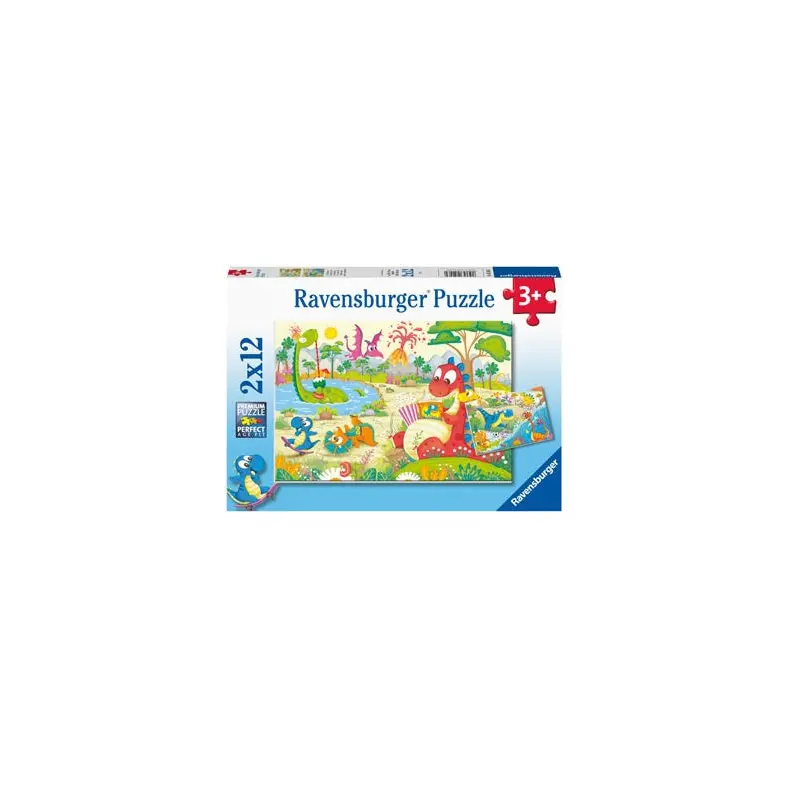 2 x 12 pc Puzzle - My Dino Friends