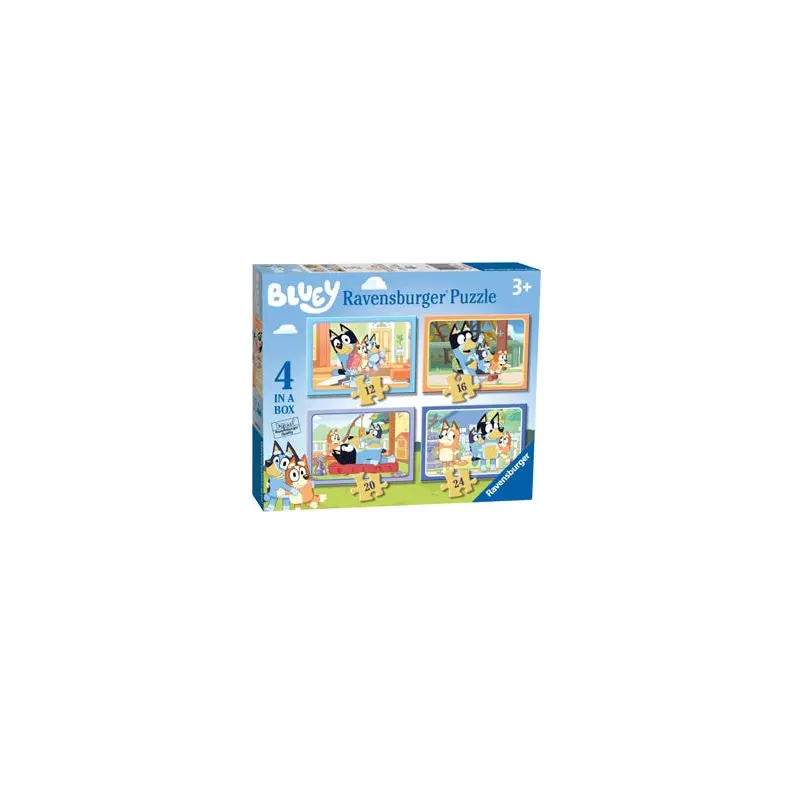 4 in a Box Puzzle - Bluey Let's Do This