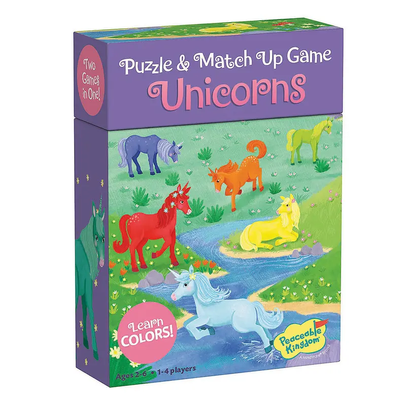 Match Up Game and Puzzle - Unicorns