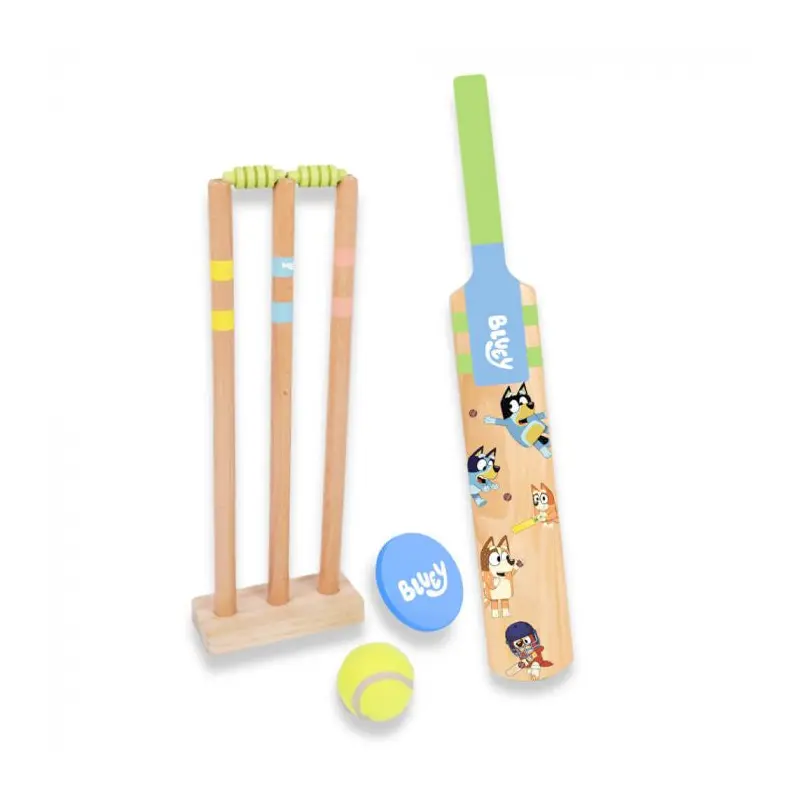 Bluey Wooden Cricket Set
