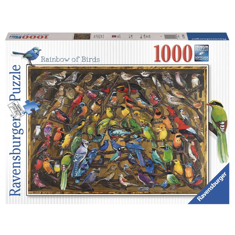 1000 pc Puzzle - Rainbow of Birds