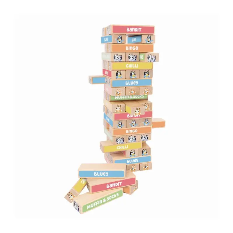 Bluey Wooden Tumbling Tower