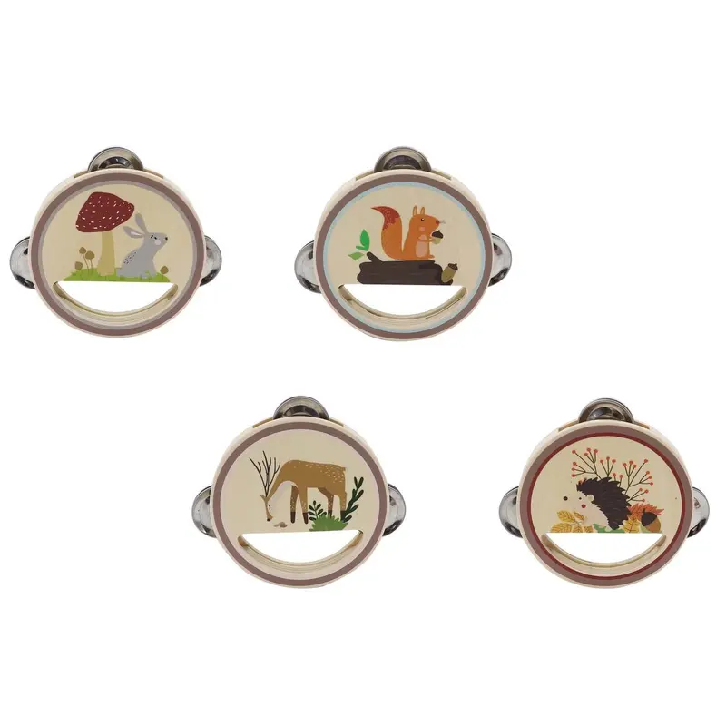 Calm & Breezy Woodland Wooden Tambourine