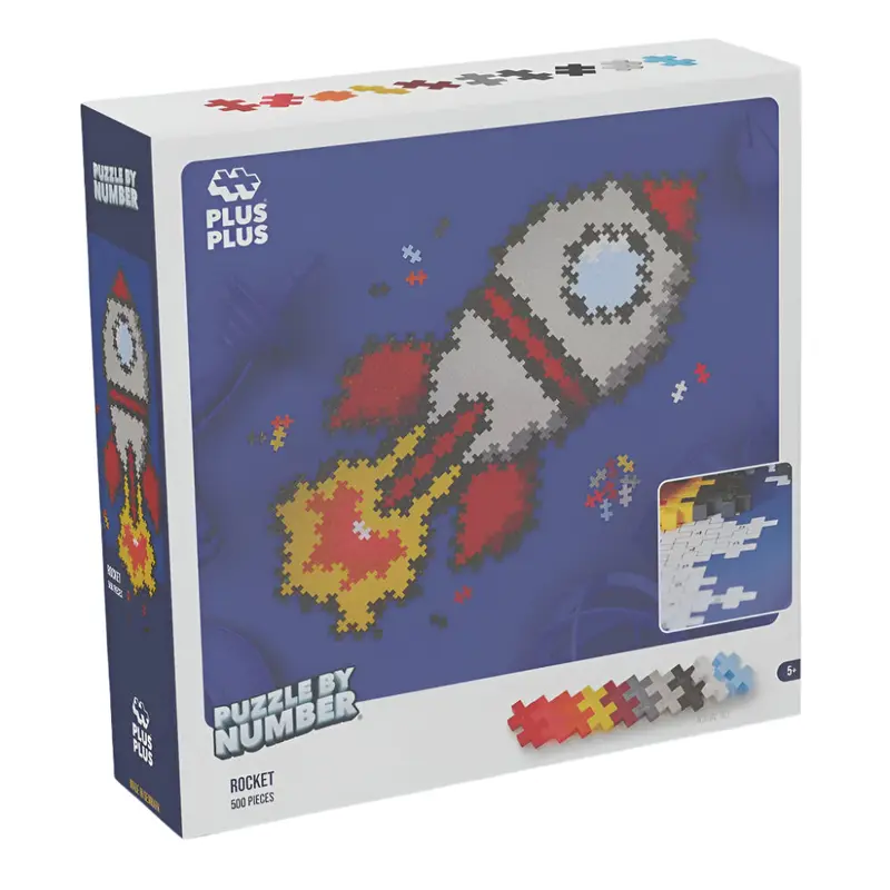 Plus-Plus - Puzzle by Number - Rocket 500pcs