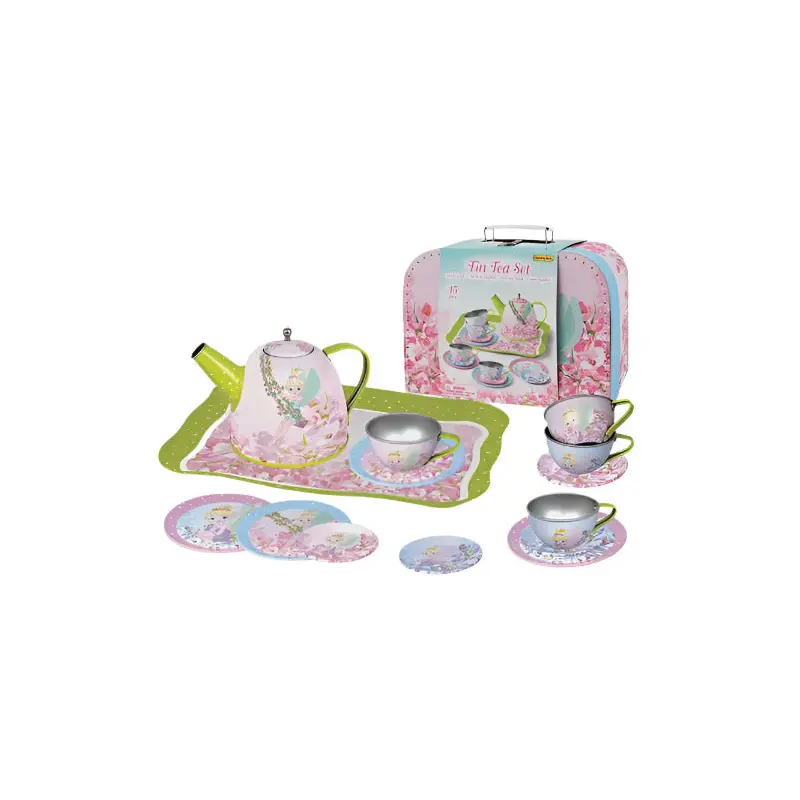 Fairy Tin Tea Set in Suitcase - 15 pcs