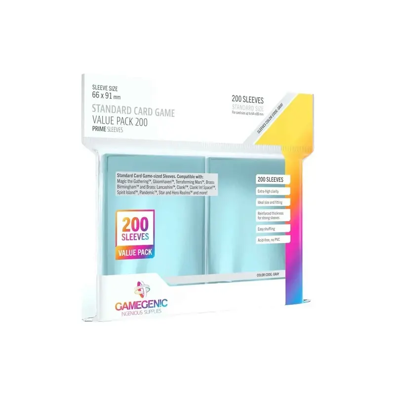 Prime Standard 200 Card Sleeves - 66x91mm