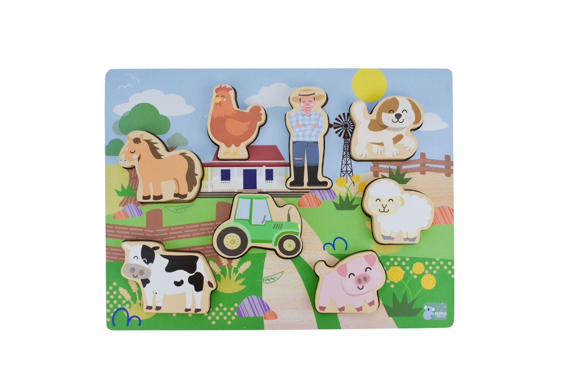 Wooden Chunky Puzzle / Aussie Farm Animals