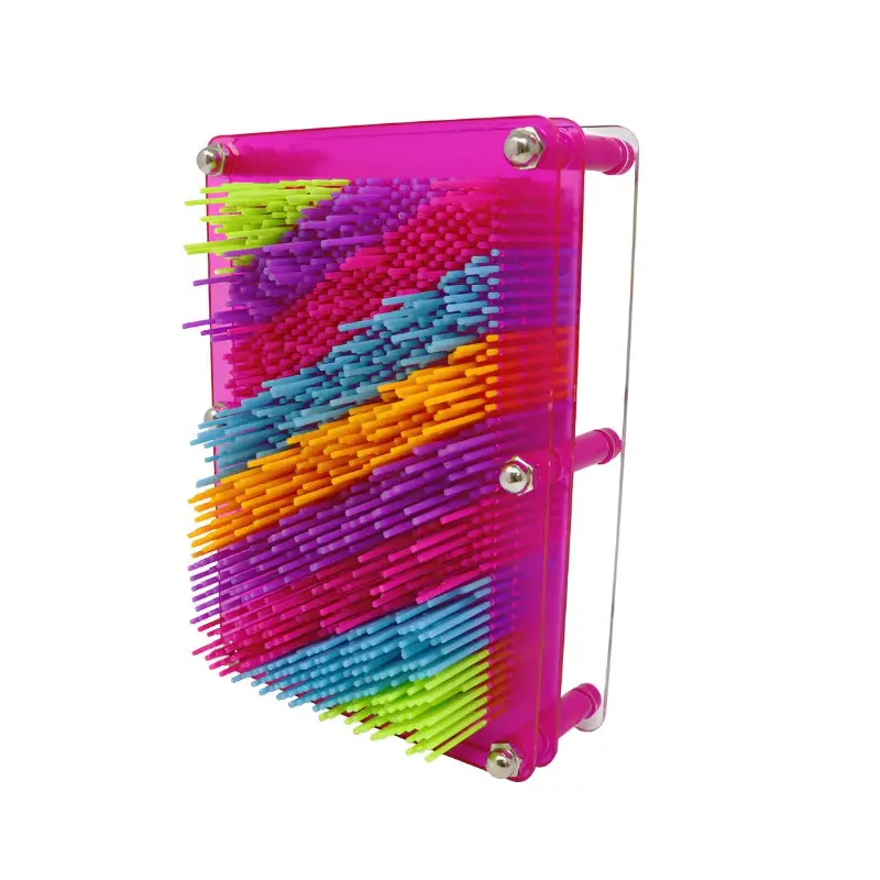 Pink Rainbow Pin Art