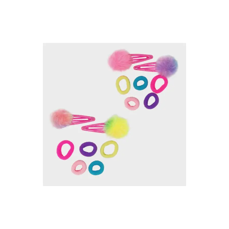 Pom Pom Hair Clips & Elastics