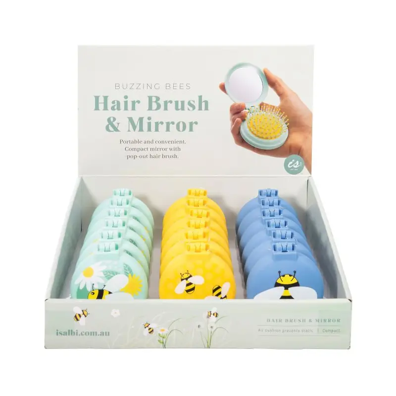 Buzzing Bees Hairbrush & Mirror