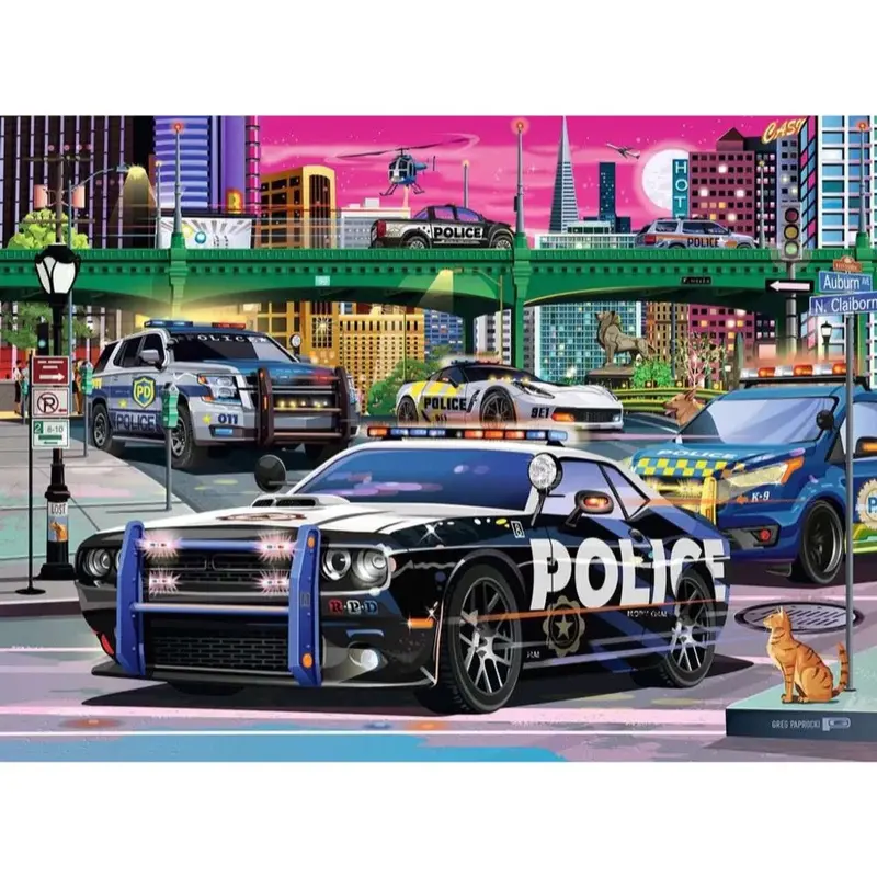 150 piece puzzle - Police on Patrol