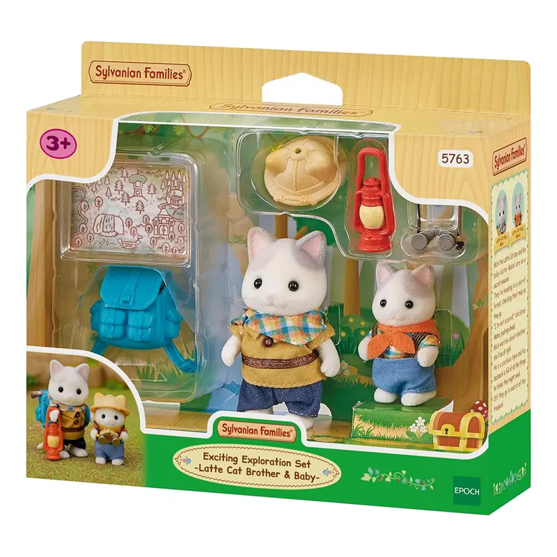 Exciting Exploration Set (Latte Cat Brother & Baby)