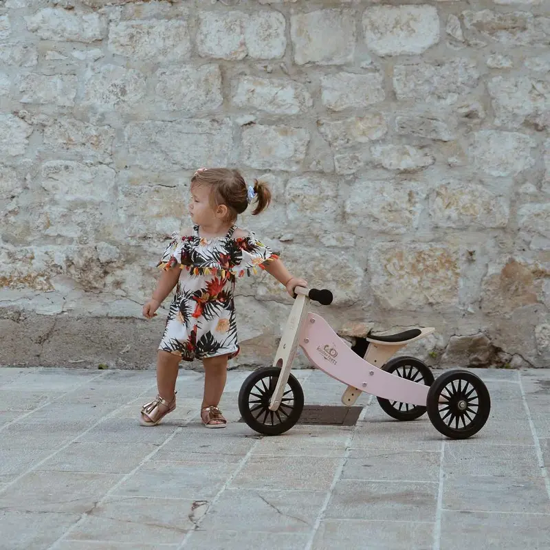 Kinderfeets Tiny Tot PLUS 2 in 1 Balance Bike - Rose