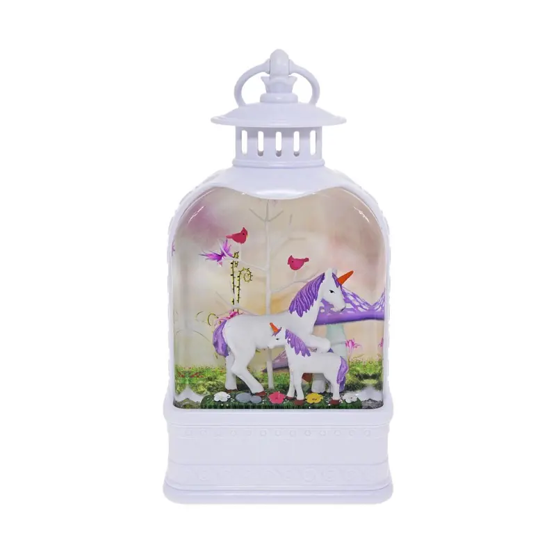 Purple Unicorn Family Medium Lantern - Bell Shaped