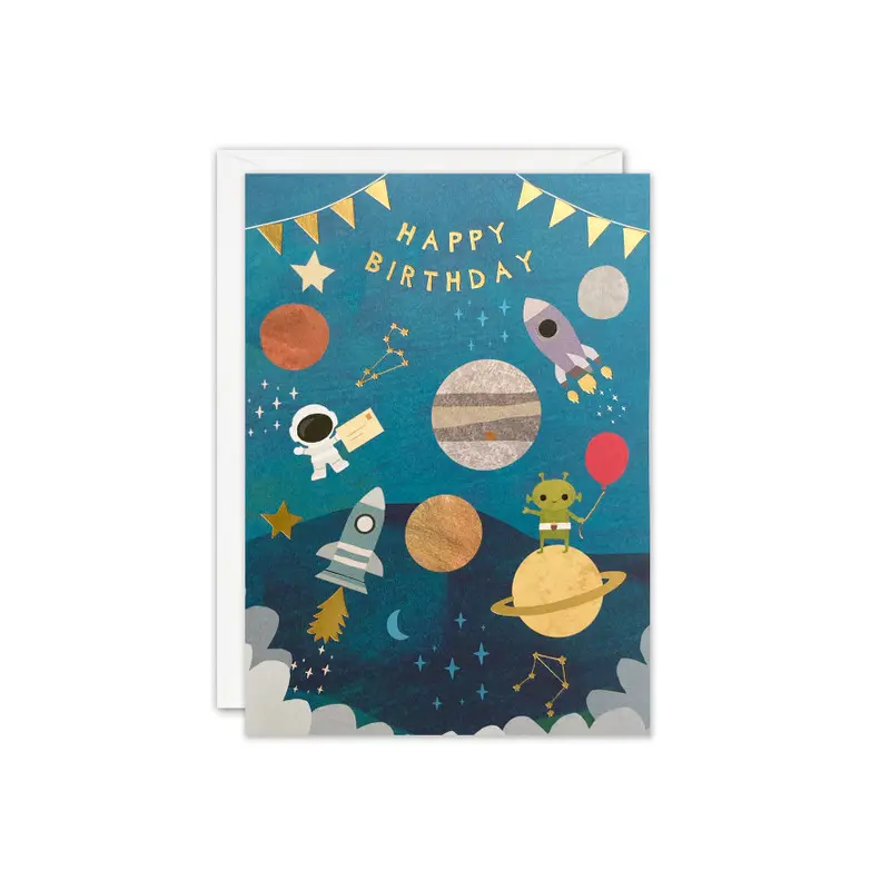 Happy Birthday Space Card