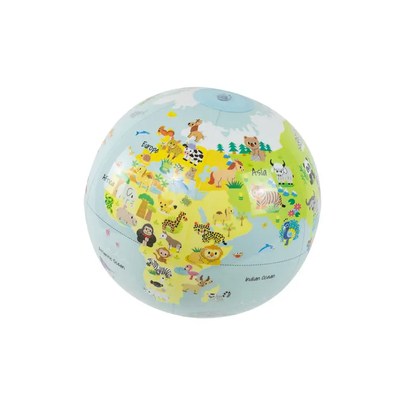 Inflatable World Globe 30 cm - Baby Animals