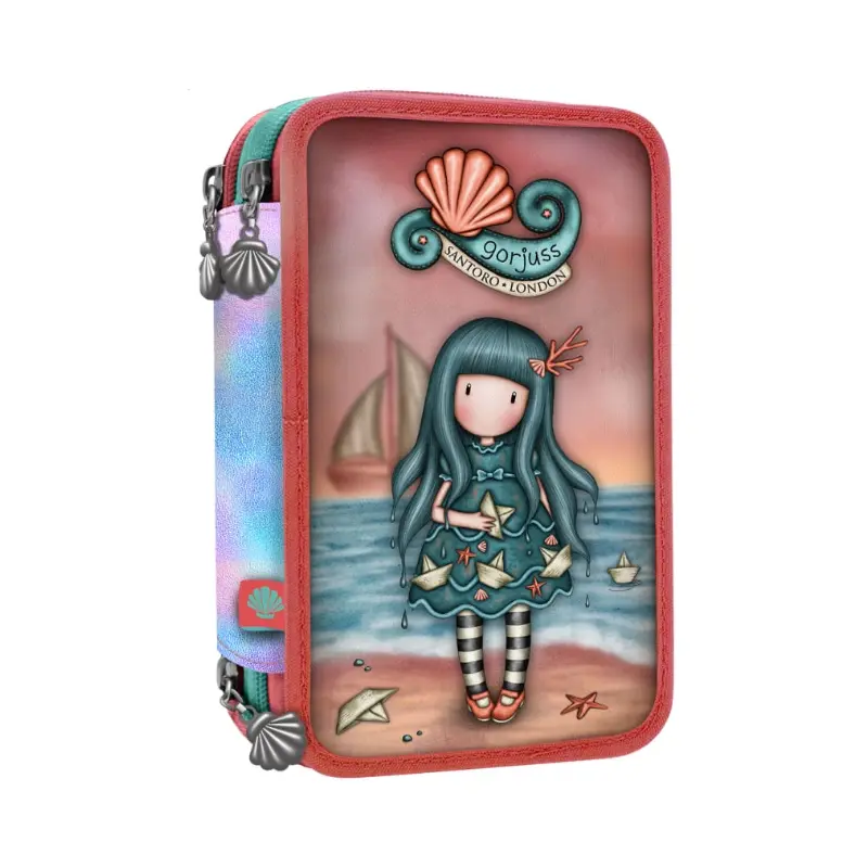 Gorjuss Making Waves Triple Filled Pencil Case