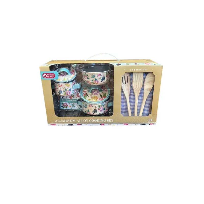Floral Print Metal Cooking Set